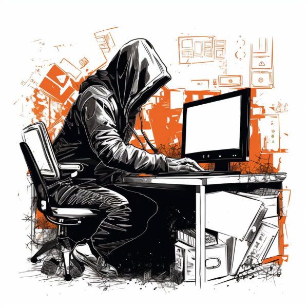Hacker at a computer